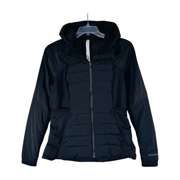 Lululemon Down For It All Jacket with Removable Hood Black Size 12 - Picture 1 of 5
